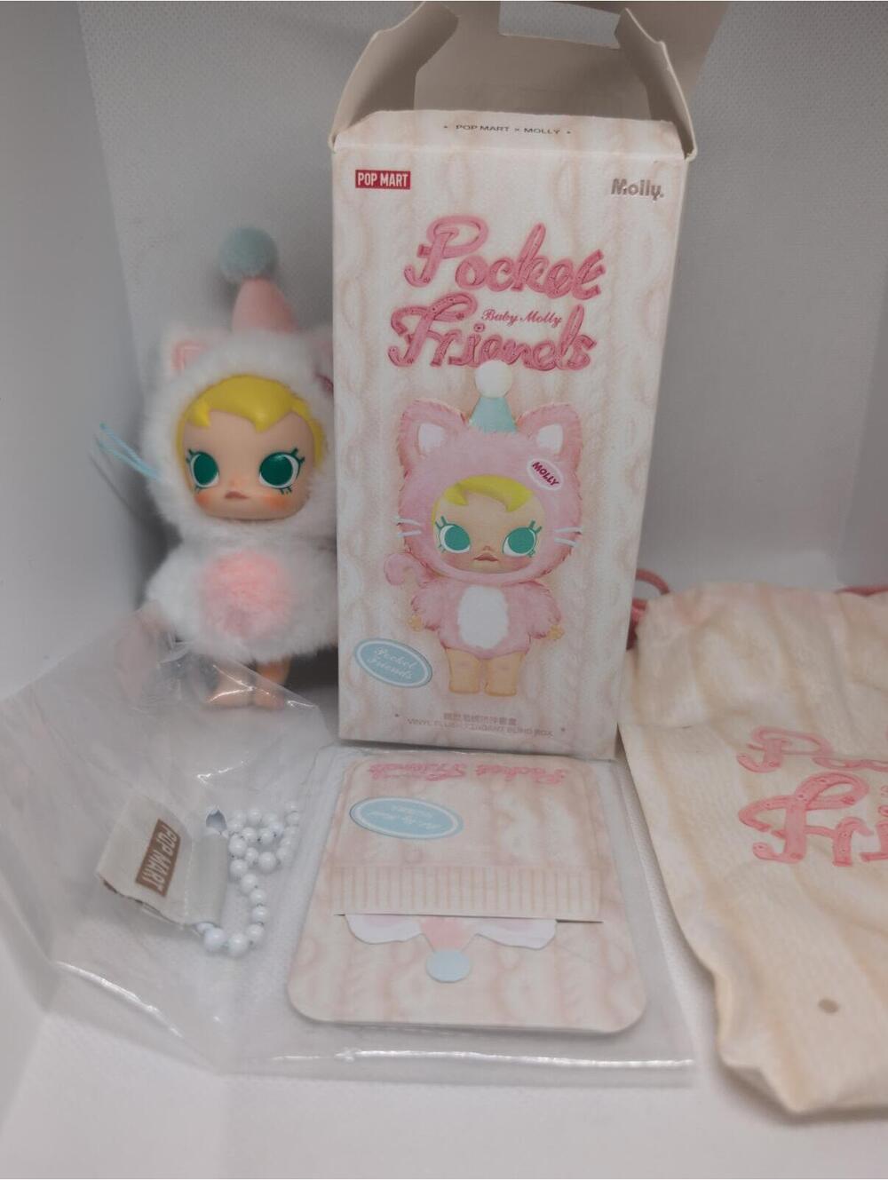 Pop Mart Baby Molly Pocket Friends Confirmed Pet My Head (white) collectible